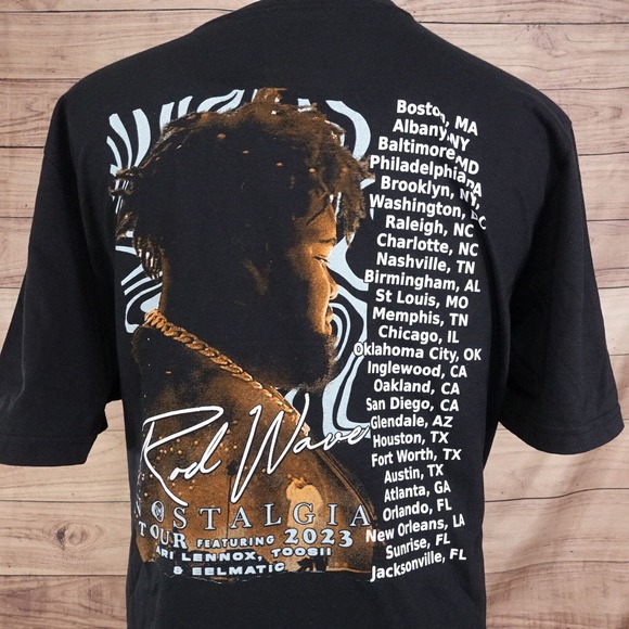 ROD WAVE NOSTALGIA TOUR 2023 RAP HIPHOP TEE TSHIRT SIZE XL BAND - Picture 5 of 7